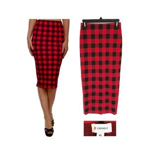 Cremieux plaid pencil skirt